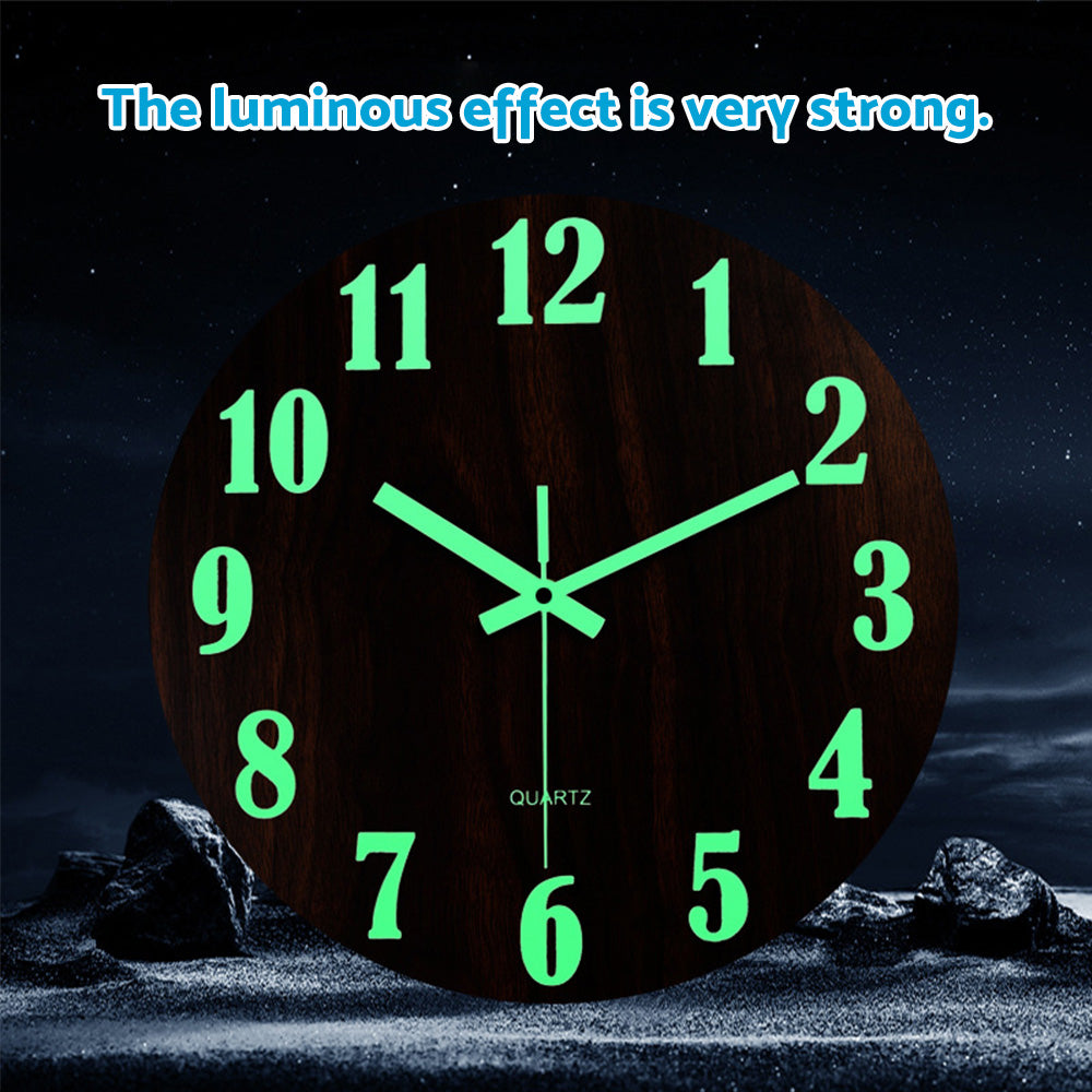 12'' Luminous Wall Clock Suitable for Home Bedroom Living Room